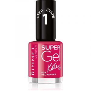 Rimmel Super Gel By Kate żelowy lakier do paznokci bez konieczności użycia lampy UV/LED odcień 024 Red Ginger 12 ml