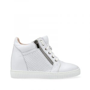 Sneakersy białe na koturnie