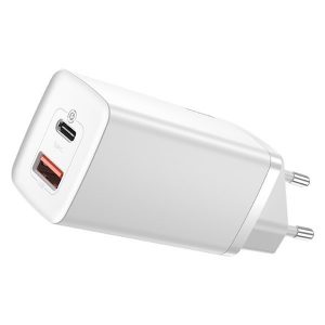 Baseus GaN2 Lite | Ładowarka sieciowa zasilacz USB USB-C Quick Charge 4.0 Power Delivery PD Huawei SCP 65W