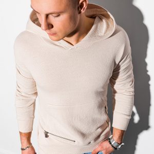 Bluza męska z kapturem B1188 – biała – XXL