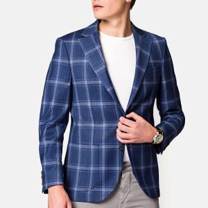 Marynarka Granatowa w Kratę Moravia