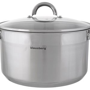 Garnek na indukcję Klausberg KB 7127 7.5 L stalowy z pokrywką, na gaz