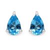 CASSI 7 Srebrne kolczyki z swiss blue topaz 1,6 ct.