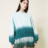 TWINSET – Oversizowa bluza ombre z frędzlami
