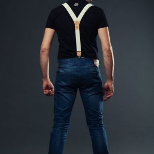 Szelki męskie białe