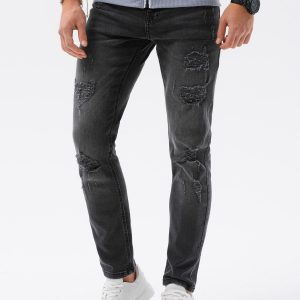 Spodnie męskie jeansowe P1024 – czarne – XXL