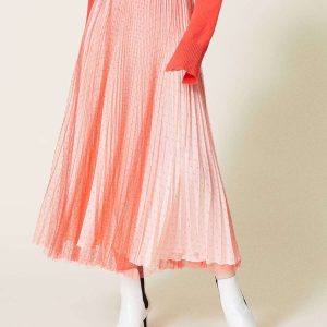 TWINSET – Różowa tiulowa spódnica maxi