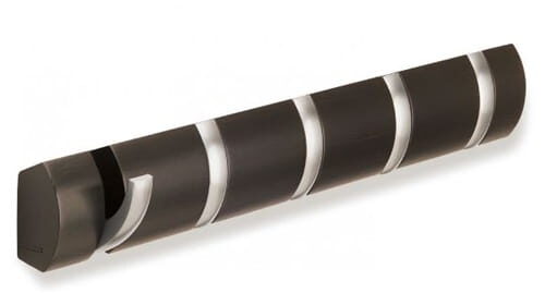 Nowoczesny wieszak ścienny Flip 5 brąz / espresso – Umbra