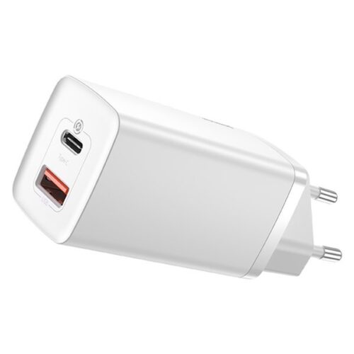 Baseus GaN2 Lite | Ładowarka sieciowa zasilacz USB USB-C Quick Charge 4.0 Power Delivery PD Huawei SCP 65W
