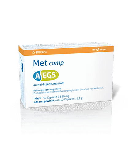 AEGS® Met Comp MSE dr Enzmann 30 kaps. Wsparcie organizmu przy przyjmowaniu metforminy. Wysyłka w 24h. Oficjalny dystrybutor