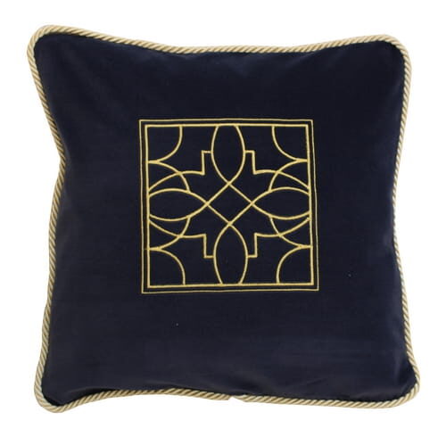 Haftowana Poduszka Velvet Art Deco 45x45cm – dowolny kolor