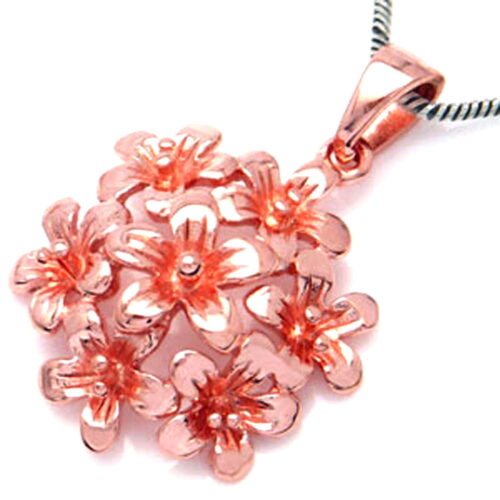 PRIMAVERA Srebrny wisiorek z różowym złotem kwiaty