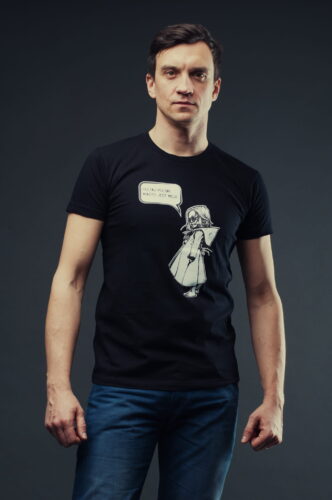 T-shirt MIASTO JEST MOJE męski czarny