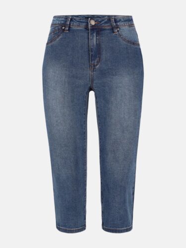 Niebieskie spodnie jeansowe damskie, długość ¾ D-LARA