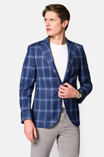 Marynarka Granatowa w Kratę Moravia