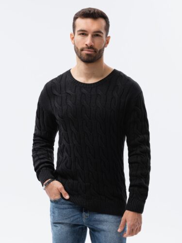 Sweter męski E195 – czarny – XXL