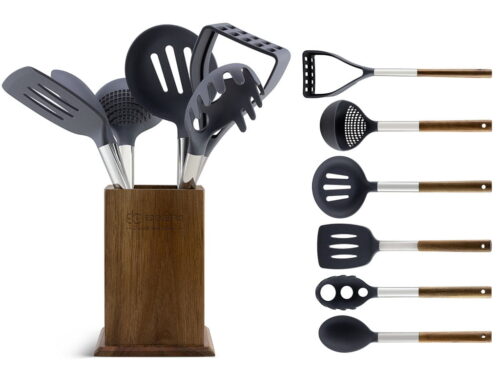 Łyżki kuchenne Edenberg EB 7792 sztućce przybory w stojaku