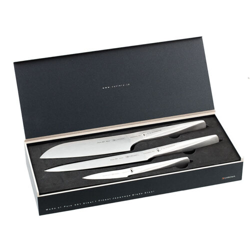 Zestaw noży japo?skich 3szt Chroma Type 301 Hammered