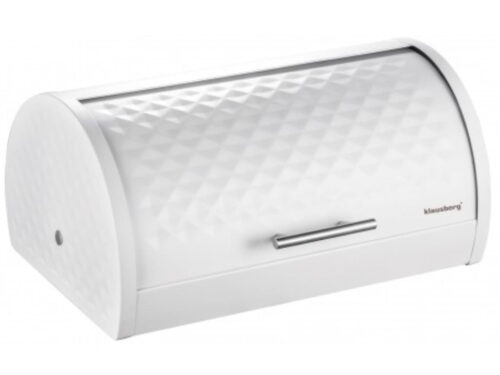 Chlebak metalowy Klausberg KB 7541 pojemnik na pieczywo biały