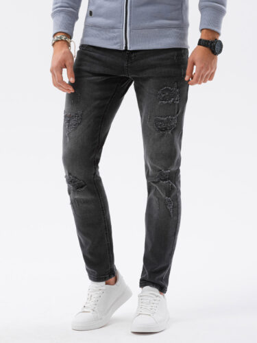 Spodnie męskie jeansowe P1024 – czarne – XXL