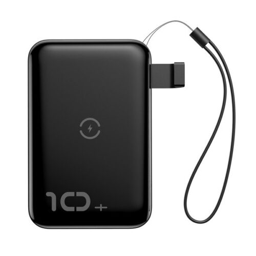 Baseus Mini S Bracket 10W / Power Bank 10000mAh z ładowaniem Qi bezprzewodowym Quick Charge 3.0 Power Delivery 18W
