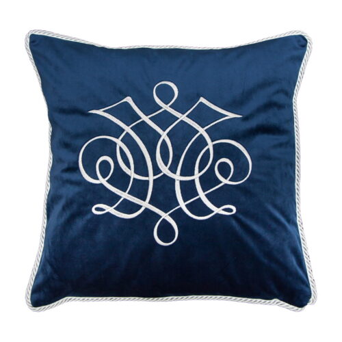 Haftowana Poduszka Velvet Ornament 45x45cm – dowolny kolor