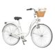 Rower miejski INDIANA Moena A3B Biały + Stylowy kosz wiklinowy VÖGEL VKS-702 WH